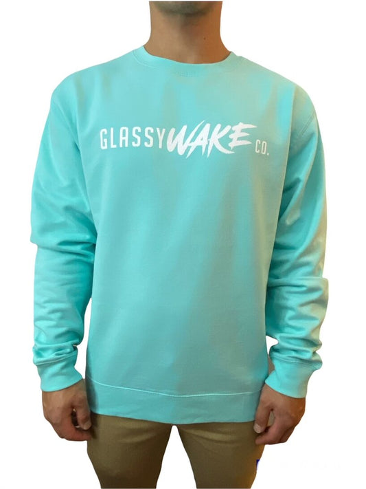 GlassyWake Basic logo Crewneck (Mint)